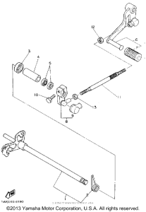 FZR400SAC Вал переключения