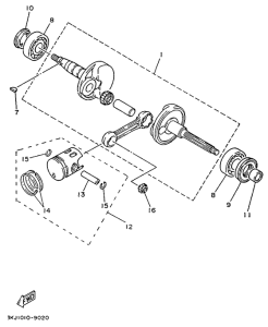 YE50 Коленчатый вал и поршни