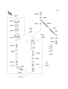 EX250 Задний торм цилиндр
