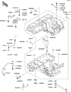 ZR1100 Картер двигателя
