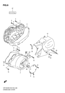 VZR1800 Crankcase cover ass`y  (v
