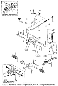 YCS1C Stand and brake pedal