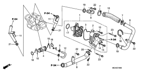 VTX1300S Водяная помпа