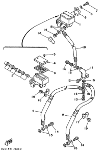 XTZ750N (37KW) Главный тормозной цилиндр