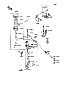 KL650 Задний торм цилиндр