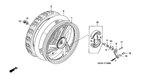 SGX50S Rear wheel complete assy