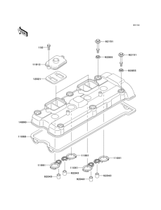 ZX900 Крышка головки цилиндров