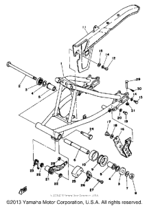 DT125F Swing arm chain case