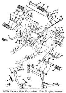 TX650A Stand footrest brake pedal