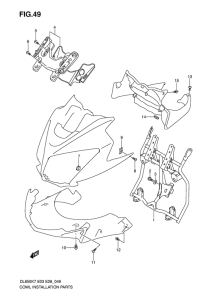 DL650 (ABS) Cowl body installation parts