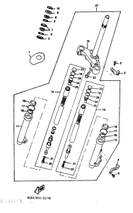 YE50 Передняя вилка