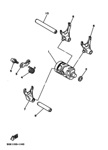 YZ250 Shift cam. fork