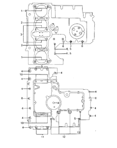  Crankcase bolt & stud pattern