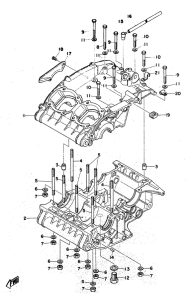 RD250 Картер двигателя