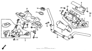 CB700SC Handlebar + top bridge