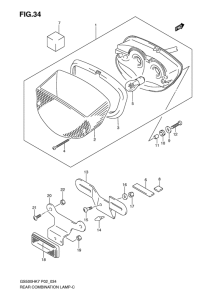 GS500 Задний комбинированный сигнал