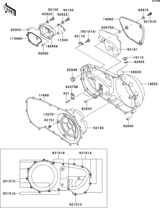VN1500 Right engine cover(s)(vn1500-g1)
