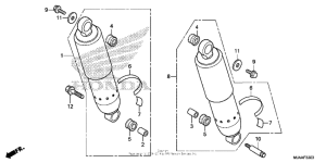 VT750CS (ABS) Rear shock absorber (1)