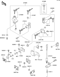 EX500 Замок зажикания