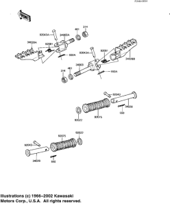KE125 Подножки