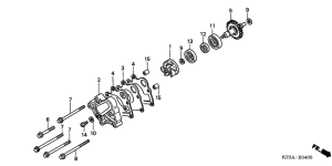 CR250R Водяная помпа