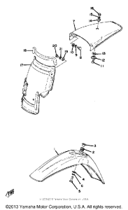 TT500G Front fender - rear fender