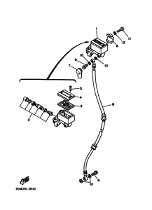 XV250 Передний тормозной цилиндр