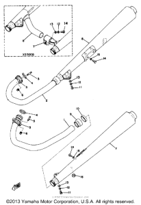 XS500B Выхлопная система