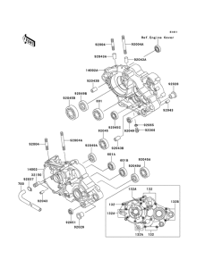 KMX125 Картер двигателя