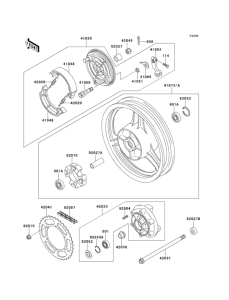EX500 Задняя ступица колеса