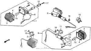 XL350R Задний фонарь