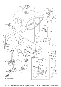 XVS950XR Топливный бак