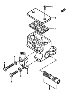 GSX550 Передний тормозной цилиндр