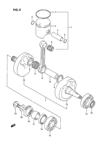 RM125 Вал коленчатый