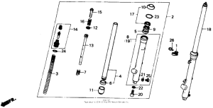 CR80R Front fork 86-89