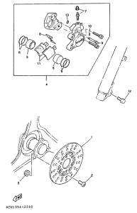 YE50 Front brake. caliper