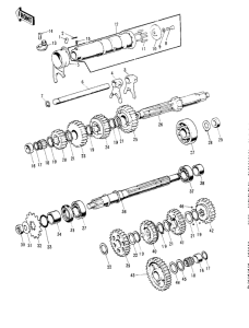 KH250 Transmission / change drum