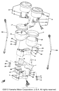 XS500E Speedometer tachometer