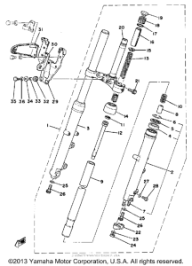 SR500G Передняя вилка