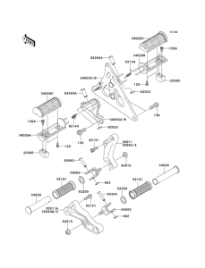 VN1600 Подножки