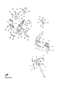 FZ6-N Stand & footrest