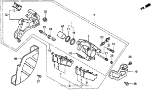 CR500R Задний суппорт