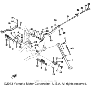 XT500D Stand - footrest - brake pedal