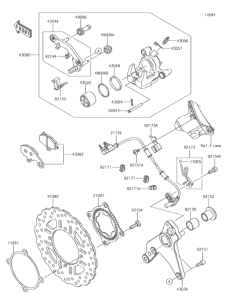 ZX1000 リヤブレーキ