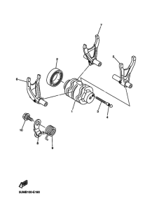 WR250F Shift cam & fork
