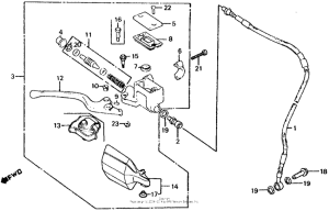 XR500R Front brake master + cylinder 83-84