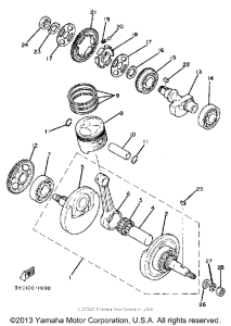 TT250J Коленвал,поршни