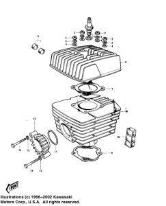 KH100 Головка блока цилиндров / цилиндр