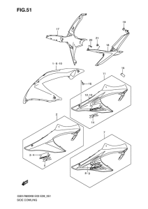 GSX-R600 Side cowling