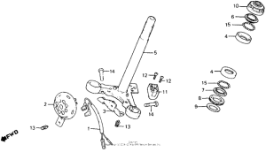 CT110 Steering stem + horn